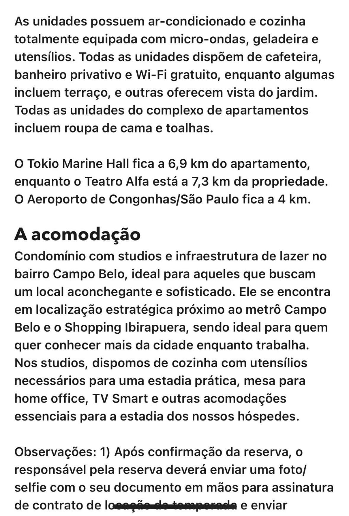 Campo Belo Apartment Sao Paulo